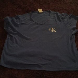 Blue Calvin Klein jeans shirt